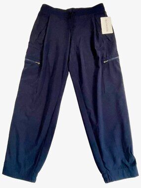 Athleta Venture Pant Navy 8 Petite NWT Lightweight Travel 7 Pocket UPF